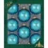 Christmas by Krebs 8ct Pale Turquoise Shiny Glass Christmas Ball Ornaments 2.5" (67mm) -Christmas Ornaments Sales GUEST 73625467 8988 4f53 8091 2655ad683a5a