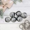 Northlight Set of 6 Gray and White Snowflake Glass Christmas Ball Ornaments 4" (101mm) -Christmas Ornaments Sales GUEST 7585d008 38b3 4e2a 957a 3df0ace63bdd