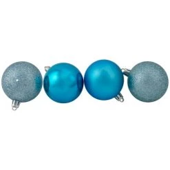 Northlight 24ct Turquoise Blue Shatterproof 4-Finish Christmas Ball Ornaments 2.5" (60mm) -Christmas Ornaments Sales GUEST 76a21261 3c14 4f04 b32f fe6c698f9ce1