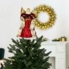 Northlight 12" Red and Metallic Gold Angel Christmas Tree Topper, Unlit -Christmas Ornaments Sales GUEST 7b04d6f3 e688 47c2 9af0 72e152395eba