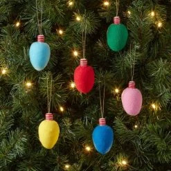 Fabric Light Bulb Christmas Tree Ornament Set 12pc - Wondershop™
