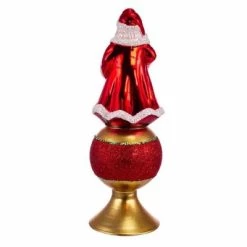 Tree Topper Finial 8.25" Red Santa Tree Topper Free Standing - Tree Toppers