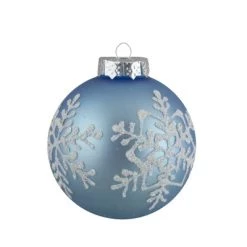 Northlight 12ct Light Blue Glitter Textured Glass Christmas Ball Ornaments 1.75" (45mm)