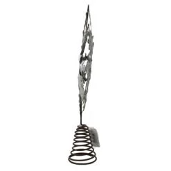 Tree Topper Finial 13.0" Snowflake Tree Topper Hammered Metal Christmas - Tree Toppers