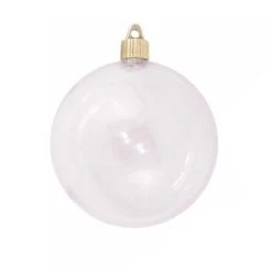 Christmas by Krebs 4ct Clear Shatterproof Christmas Ball Ornaments 4" (100mm)