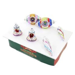 Shiny Brite Christmas Confetti Mixed Shapes - Six Ornaments 4.0 Inches - Christmas Ornaments - 4028025 - Glass - Multicolored