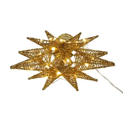 Kurt S. Adler Kurt Adler 11-Inch Pre-Lit Twinkling LED 60-Light Gold Starburst Tree Topper 6 Kurt S. Adler Kurt Adler 11-Inch Pre-Lit Twinkling LED 60-Light Gold Starburst Tree Topper - Image 4