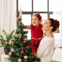 Ornativity Glitter Star Tree Topper - 8" - Gold