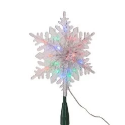 Kurt S. Adler Kurt Adler 20-Light 10" Clear Snowflake Treetop with Color-Changing RGB LED Bulbs