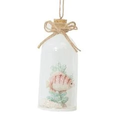 Gallerie II Sea Life in a Bottle Christmas Xmas Ornament Set of 2