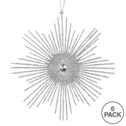 Vickerman 6.5" Glitter Snowflake Burst Ornament