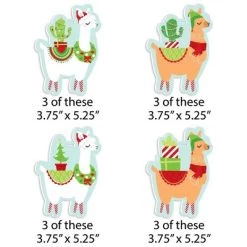 Big Dot of Happiness FA La Llama - Christmas and Holiday Party Decorations - Christmas Tree Ornaments - Set of 12 -Christmas Ornaments Sales GUEST 9186ef33 3d96 481c bb18 ebc5c072d8a5