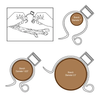 No Ladder 25ct Pro/Pro Max Outdoor Decor Tree Branch Hanger Clips 3 No Ladder 25ct Pro/Pro Max Outdoor Decor Tree Branch Hanger Clips - Image 2