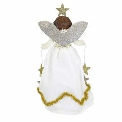Dee Foust-Harvey Dee Harvey Tatiana Tree Topper - One Tree Topper 17.25 Inches - Christmas Angel Free Standing - 81176 - Polyresin - Off-White