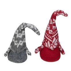 Northlight Set of 2 Red and Gray Gnomes with Nordic Hats Christmas Ornaments 7" -Christmas Ornaments Sales GUEST 9d86afc6 9754 4a3e afb6 a857bee4697f