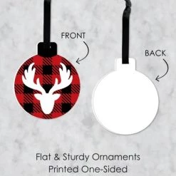 Big Dot of Happiness Prancing Plaid - Reindeer Holiday and Christmas Party Decorations - Christmas Tree Ornaments - Set of 12 -Christmas Ornaments Sales GUEST 9e9f63e1 3762 4ffd b5e0 c365ccb12554