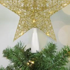Northlight 10" LED Lighted Gold Glittered Star Christmas Tree Topper, Warm White Lights -Christmas Ornaments Sales GUEST a0aac64c ac5c 4996 90e0 c2ca91ffbf32