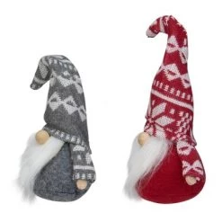Northlight Set of 2 Red and Gray Gnomes with Nordic Hats Christmas Ornaments 7" -Christmas Ornaments Sales GUEST a24274b3 a606 4b72 b5fa 6ecc2dd41880