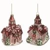 Transpac Glass Multicolor Christmas Peppermint House Ornaments Set of 2 -Christmas Ornaments Sales GUEST a411e5b9 7e27 4ab1 9626 e508bc6f6a18