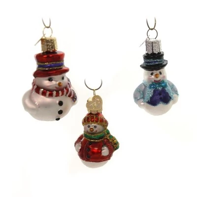 Old World Christmas Mini Snowman Set - Set Of 6 Glass Ornaments 2.5 Inches - Ornaments Frosty St/6 - 14022 - Glass - Multicolored 5 Old World Christmas Mini Snowman Set - Set Of 6 Glass Ornaments 2.5 Inches - Ornaments Frosty St/6 - 14022 - Glass - Multicolored - Image 3