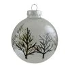 Northlight 4ct Clear and Frosted Winter Tree Glass Christmas Ball Ornaments 3.25" (80mm) -Christmas Ornaments Sales GUEST aeed7733 4c71 44f4 a579 45c4f772bb63