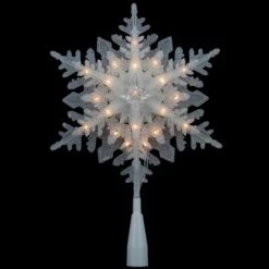 Northlight 10" Lighted White Frosted 3-D Snowflake Christmas Tree Topper - Clear Lights -Christmas Ornaments Sales GUEST b0a69797 f3e0 4bef b6b1 08ca3e998696