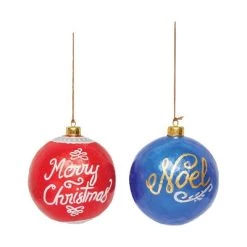 Gallerie II Merry Christmas Noel Ornament, Set of 2