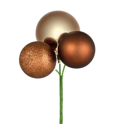 Vickerman 18" Ball Ornament Christmas Pick, 4 per Bag 24 Vickerman 18" Ball Ornament Christmas Pick, 4 per Bag - Image 22