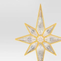 13" Pre-lit Plastic 8-Point Star Christmas Tree Topper Gold - Wondershop™ -Christmas Ornaments Sales GUEST bb0bc9a6 00ca 43ba b564 6670892ff266