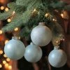 Northlight 4ct Blue and Silver Snowflake Glass Christmas Ball Ornaments 3.25" (80mm) -Christmas Ornaments Sales GUEST bcc92fd1 ad23 4cec a2c0 134028f6c6cc