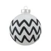 Northlight 4ct Black and White Zig Zag and Checkered Christmas Glass Ball Ornaments 2.75" (67mm) -Christmas Ornaments Sales GUEST bd76a0d0 82d3 4db9 95ee b9865ab428bf