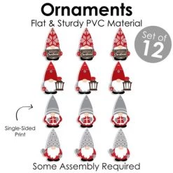 Big Dot of Happiness Christmas Gnomes - Holiday Party Decorations - Christmas Tree Ornaments - Set of 12 -Christmas Ornaments Sales GUEST bd85af1e a192 4b67 b461 add099ecec00