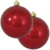 Christmas by Krebs 2ct Sonic Red shatterproof christmas ball ornament 6" (150mm)