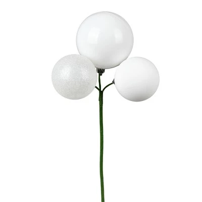 Vickerman 18" Ball Ornament Christmas Pick, 4 per Bag 22 Vickerman 18" Ball Ornament Christmas Pick, 4 per Bag - Image 20