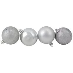 Northlight 24ct Silver 4-Finish Shatterproof Christmas Ball Ornaments 2.5" (60mm) -Christmas Ornaments Sales GUEST c517b96c b263 4187 b254 242f8f599ba3