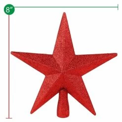 Ornativity Glitter Star Tree Topper - 8" - Red -Christmas Ornaments Sales GUEST c59721ea 5e56 4a88 89c9 25db03f924f7