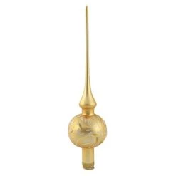 Tree Topper Finial 12.0" Delights Matte Gold Finial Tree Topper Christmas - Tree Toppers