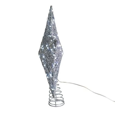 Kurt S. Adler Kurt Adler 45-Light 10" 5-Point LED Silver Star Treetop 5 Kurt S. Adler Kurt Adler 45-Light 10" 5-Point LED Silver Star Treetop - Image 3