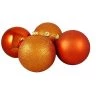 Northlight 4ct Orange Shatterproof 4-Finish Christmas Ball Ornaments 6" (150mm) -Christmas Ornaments Sales GUEST ca5fd5de ed73 4d25 acab b1a1d78aed9c