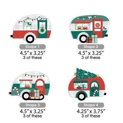 Big Dot of Happiness Camper Christmas - Red and Green Holiday Decorations - Christmas Tree Ornaments - Set of 12 7 Big Dot of Happiness Camper Christmas - Red and Green Holiday Decorations - Christmas Tree Ornaments - Set of 12 - Image 5