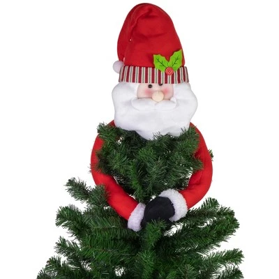 Northlight 27" Plush Santa Claus Christmas Tree Topper, Unlit 7 Northlight 27" Plush Santa Claus Christmas Tree Topper, Unlit - Image 5