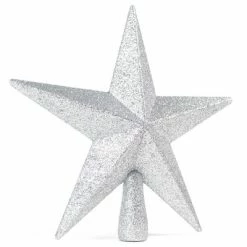 Ornativity Glitter Star Tree Topper - 8" - Silver -Christmas Ornaments Sales GUEST d736661b c66f 41ab 9682 587fc569a690