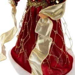Northlight 12" Red and Metallic Gold Angel Christmas Tree Topper, Unlit -Christmas Ornaments Sales GUEST da3df742 1007 415a b47d 56297ad830f7