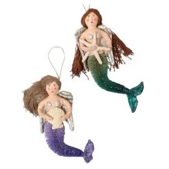 Gallerie II Magical Mermaid Christmas Xmas Ornament Set of 3