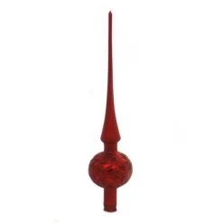 Tree Topper Finial 12.0" Delights Red Matte Finial Tree Topper Christmas - Tree Toppers