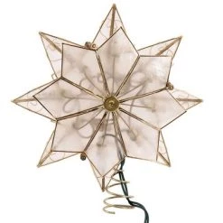 Kurt S. Adler Kurt Adler Indoor 10-Light 8-Point Capiz Star Treetop with Arabesque Decoration -Christmas Ornaments Sales GUEST e0b45886 37af 48ab 833a 03a155395f3e
