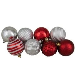 Northlight 75ct Red and Silver Shatterproof 3-Finish Christmas Ball Ornaments -Christmas Ornaments Sales GUEST e0ce9560 d2ca 458d a5b9 d97fa452c06c