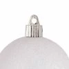 Christmas by Krebs 8ct White Snowball Shatterproof Glitter Christmas Ball Ornaments 3.25" (80mm) -Christmas Ornaments Sales GUEST e13001db 1c22 44f0 9c62 325b7bf193e1