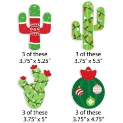 Big Dot of Happiness Merry Cactus - Christmas Cactus Party Decorations - Christmas Tree Ornaments - Set of 12 -Christmas Ornaments Sales GUEST e205fefd 9806 4cc1 935f 4bd12d2ef3a9