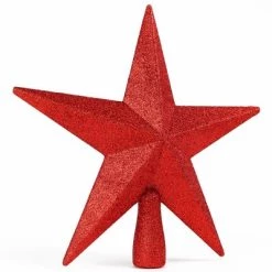 Ornativity Glitter Star Tree Topper - 8" - Red -Christmas Ornaments Sales GUEST e4940aa4 5949 4215 9fca ceb39215f242